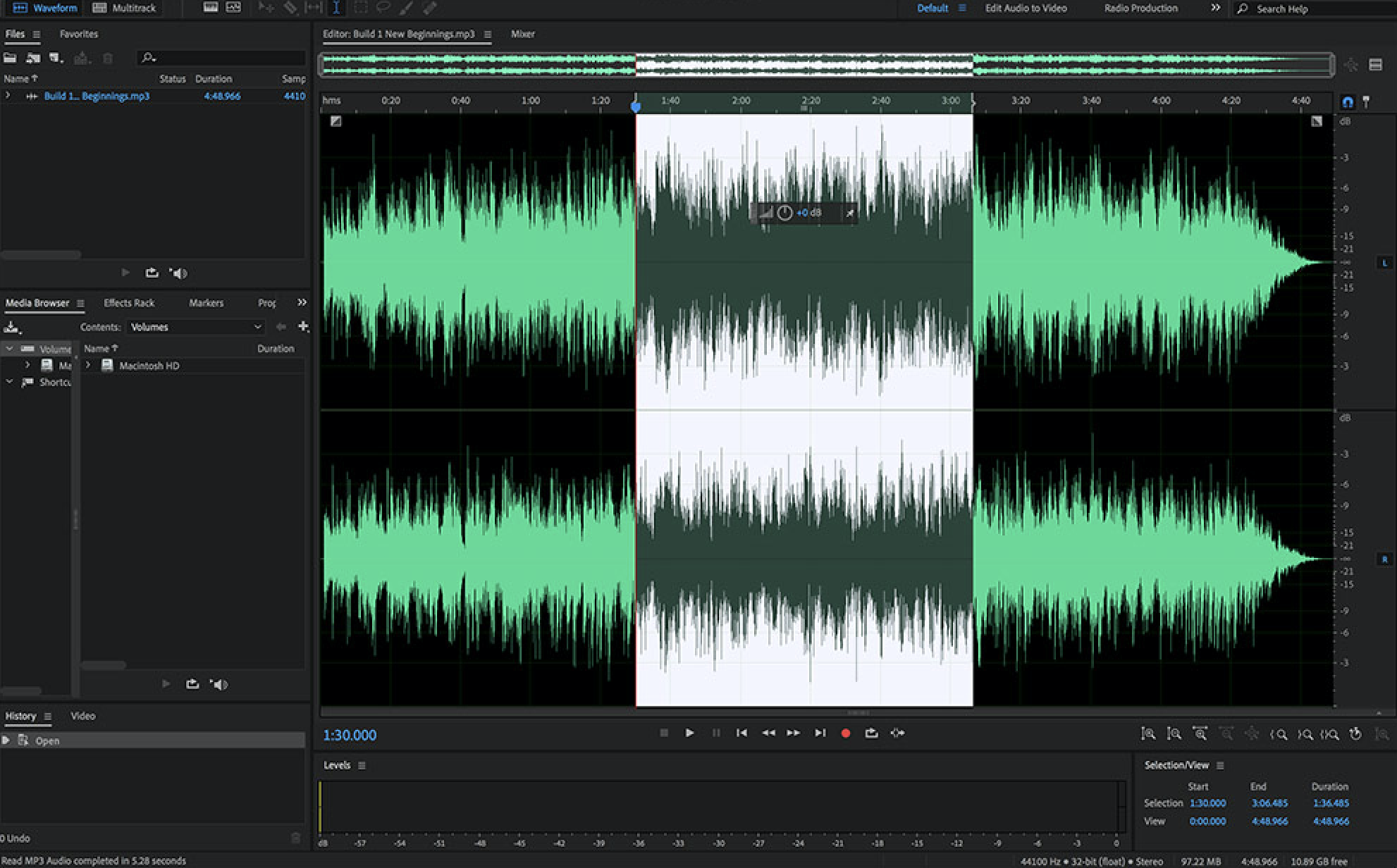 Free audio editor for mac